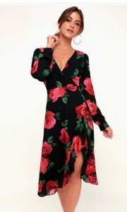 NWT! Floral High to Low Wrap Dress